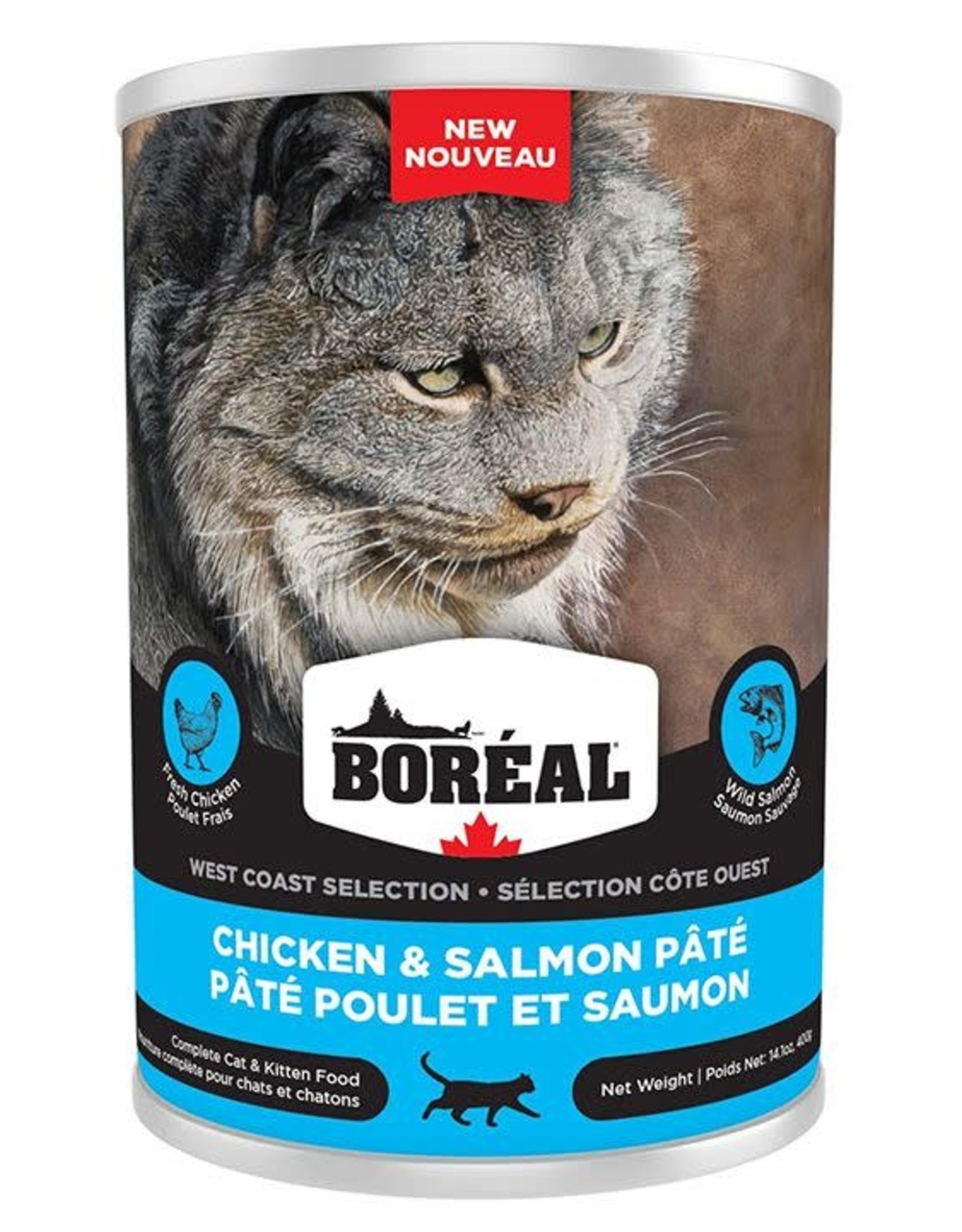 Boreal Boreal West Coast Chicken And Salmon Pate Canned Cat Food 1x400g
