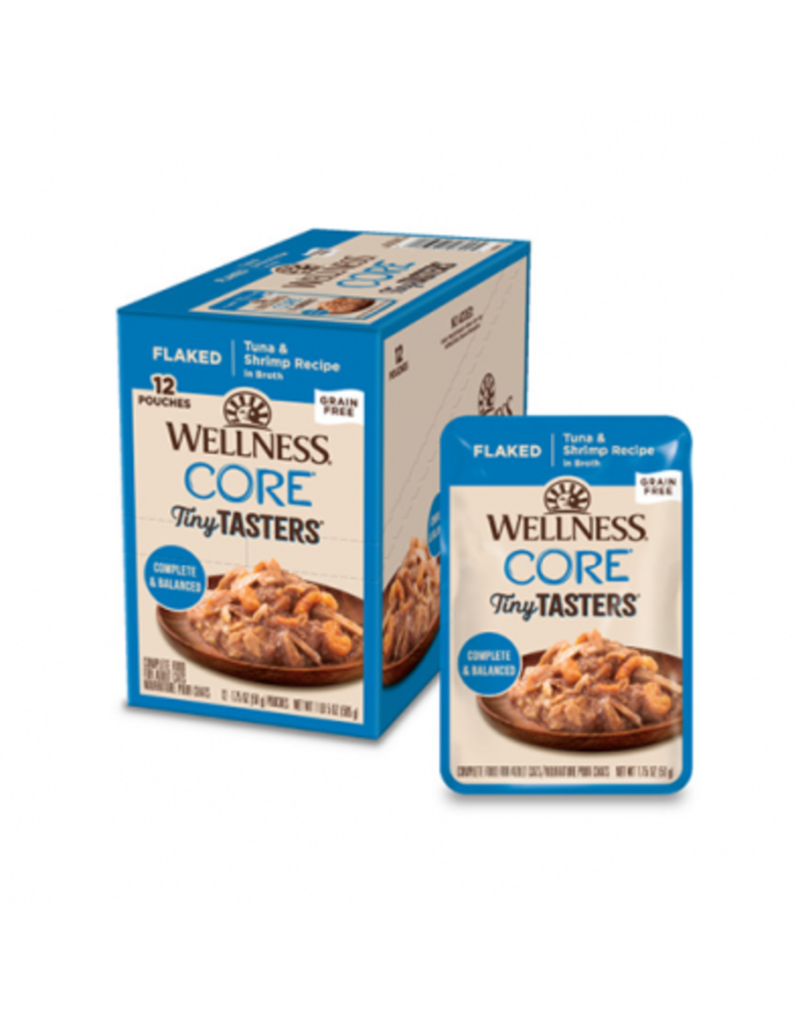 Wellness Wellness® CORE® Tiny Tasters™ Flaked Tuna & Shrimp in Sauce Wet Cat Food 1.75oz