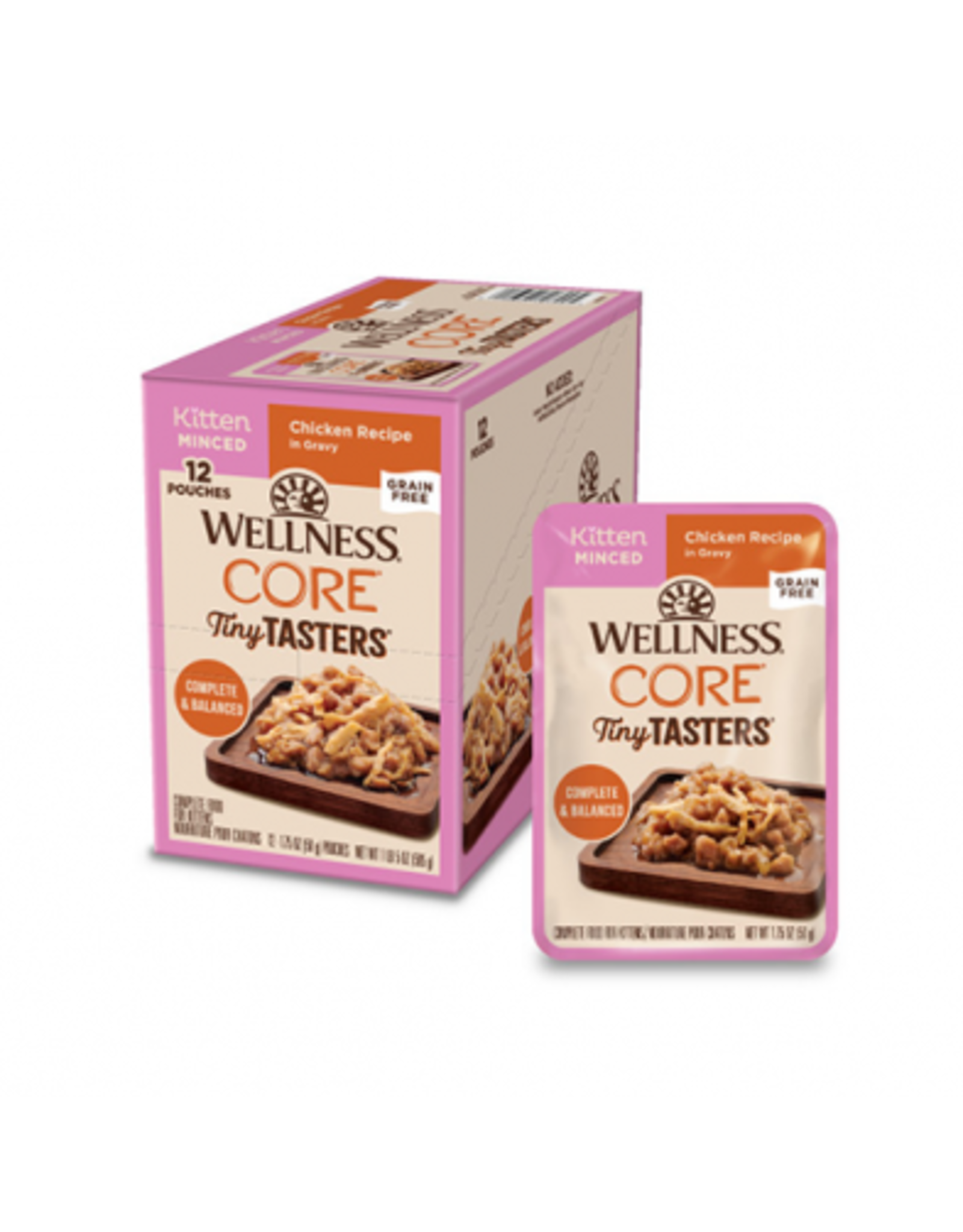 Wellness Wellness® CORE® Tiny Tasters™ Kitten Minced Chicken in Gravy Wet Cat Food 1.75oz