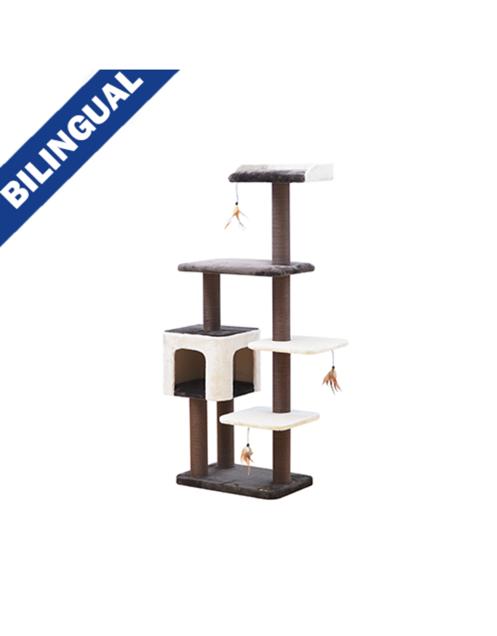 PetPals Group MIDNIGHT MOLLY Cat Tree with Hanging Toy Fortune Pet Mart