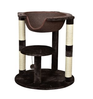 BUD-Z 2 Level Cat Tree with Suspended Bed Brown