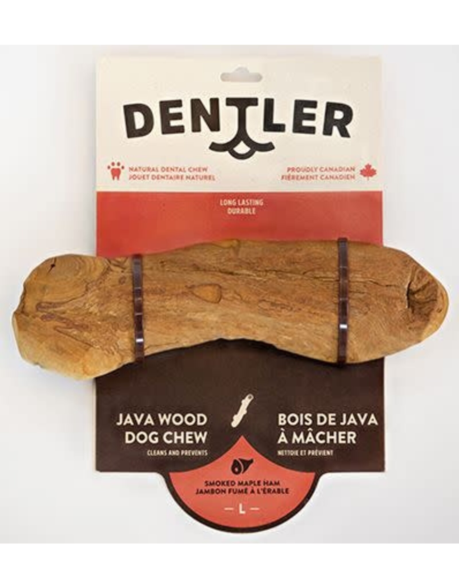 Dentler Dentler Java Wood Dog Chew Smoked Ham Maple