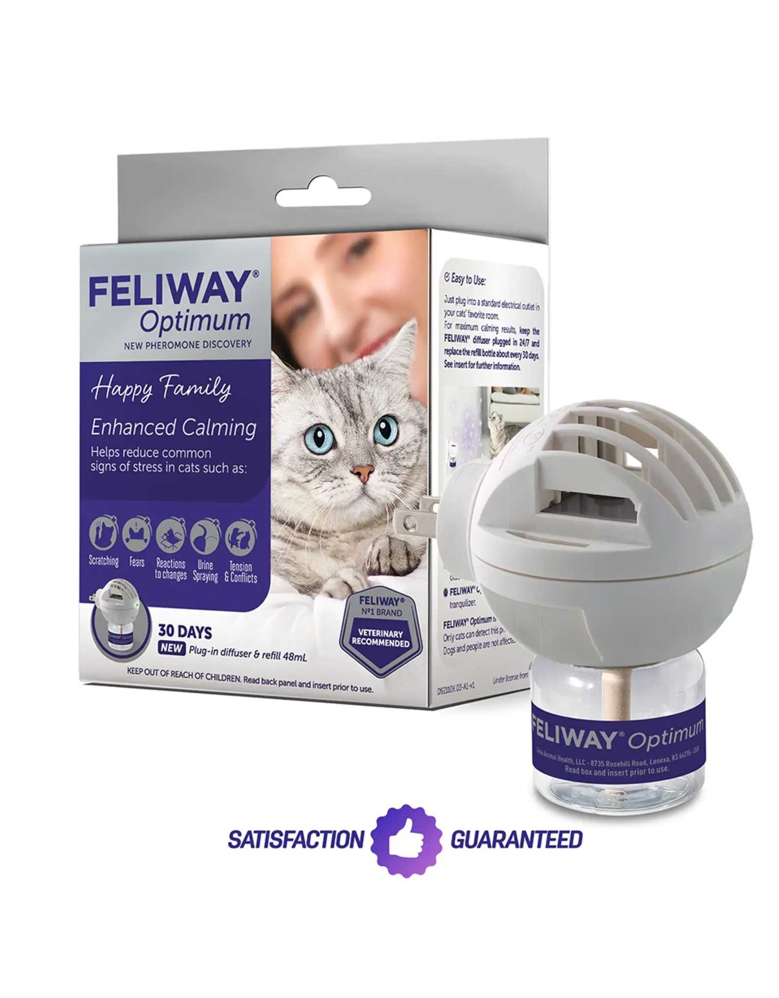 FELIWAY OPTIMUM REFILL~HAPPY FAMILY ENHANCED CALMING~FACTORY SEALED  BOX~BID@$2 850002593129