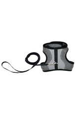 Coastal Adjustable Cat Wrap Harness With Leash Grey Cat 1pc 9-14in