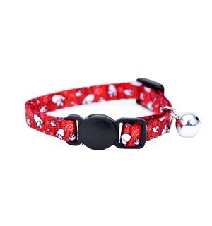 LI'L PALS Li'l Pals Adjustable Breakaway Kitten Collar Red Mice Cat 1pc 5/16x6-8in