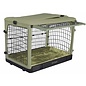 Pet Gear Deluxe Steel Dog Crate with Bolster Pad  - Small/Sage