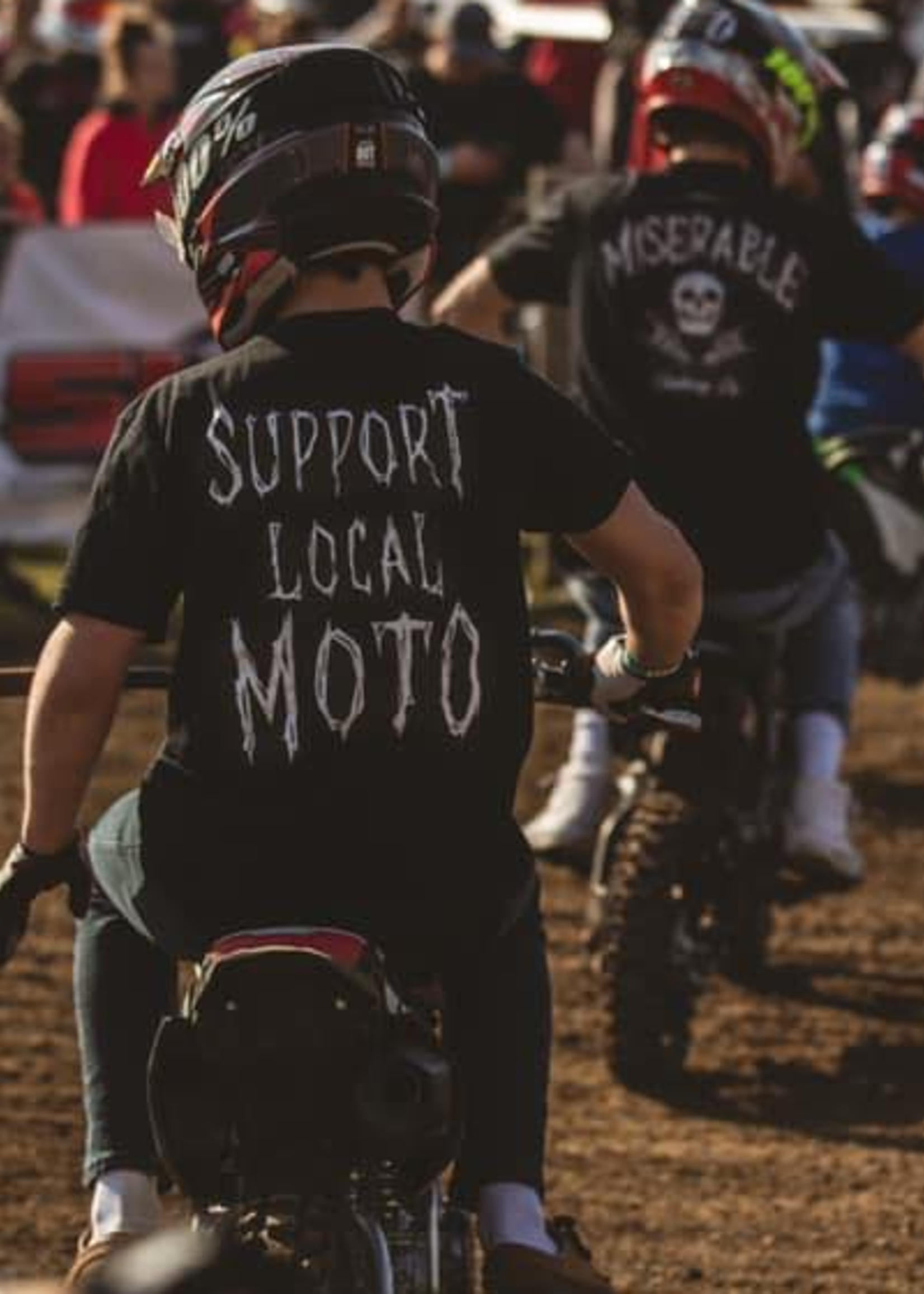 Miserable Clothing Co Miserable Support Local Moto Logo Tee