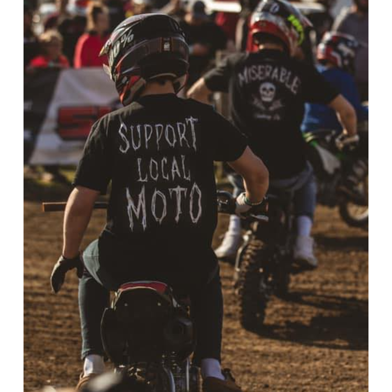 Miserable Clothing Co Miserable Support Local Moto Logo Tee