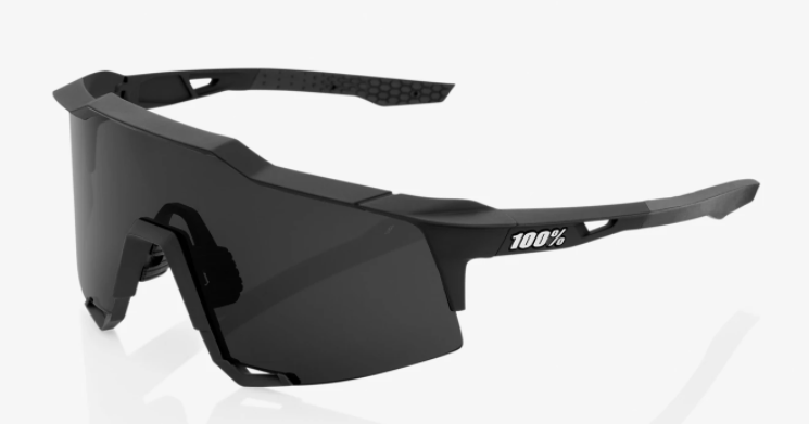 100% Speedcraft - Soft Tact Black - Smoke Lens