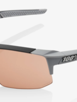 100% 100% Speedcoupe - Soft Tact Stone Grey - HiPER Coral Lens