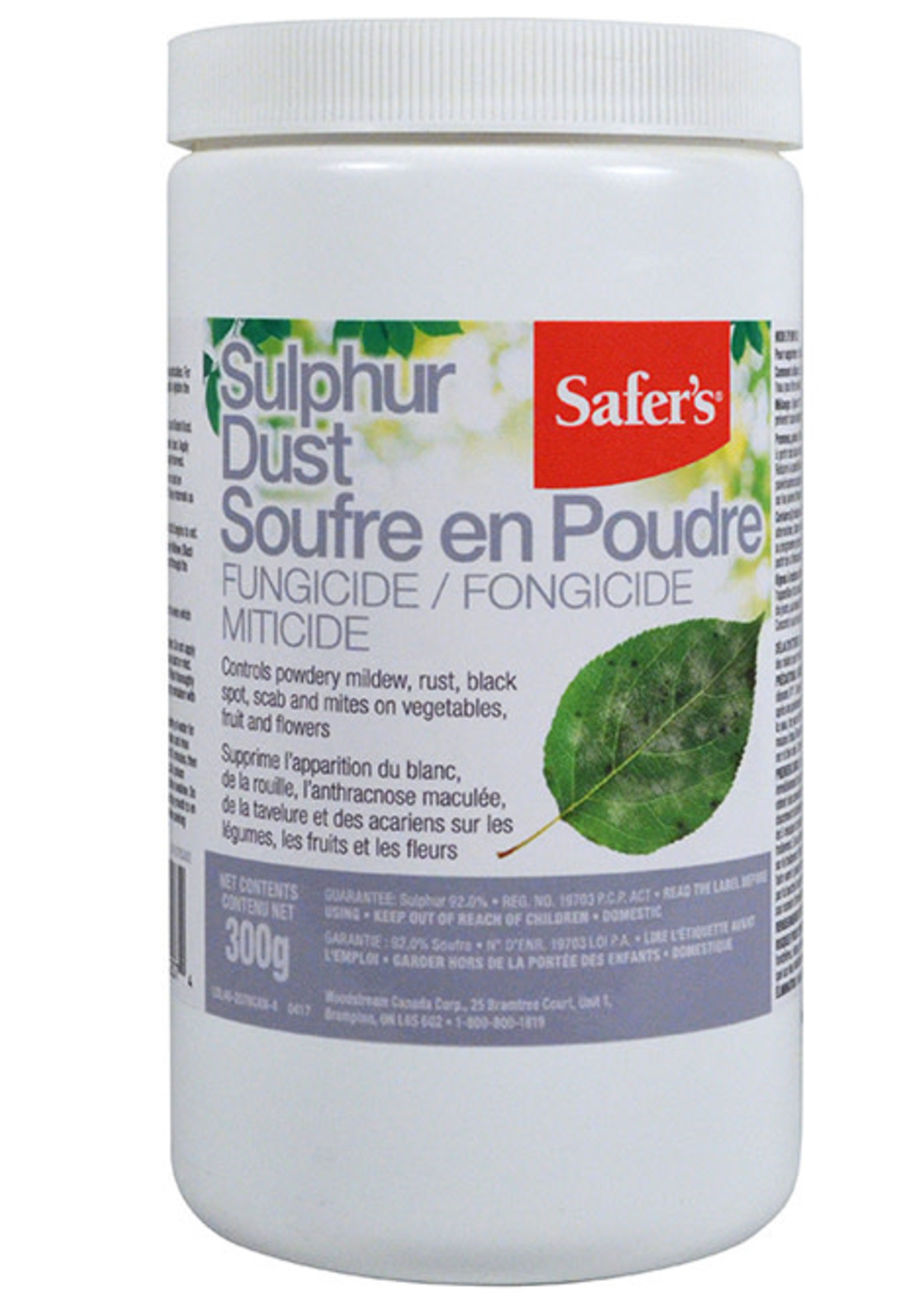 SAFERS GARDEN SULPHUR DUST 300G RTU 6/CS 48-2078CA