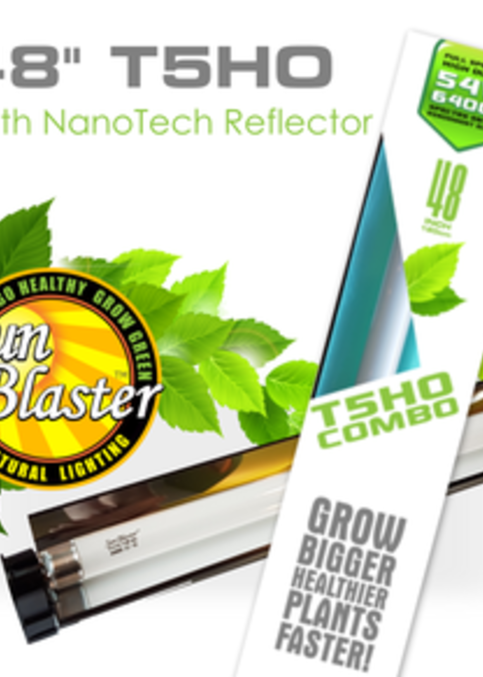 Sun Blaster 1 lamp 48 Inch 54w T5HO with Reflector Combo