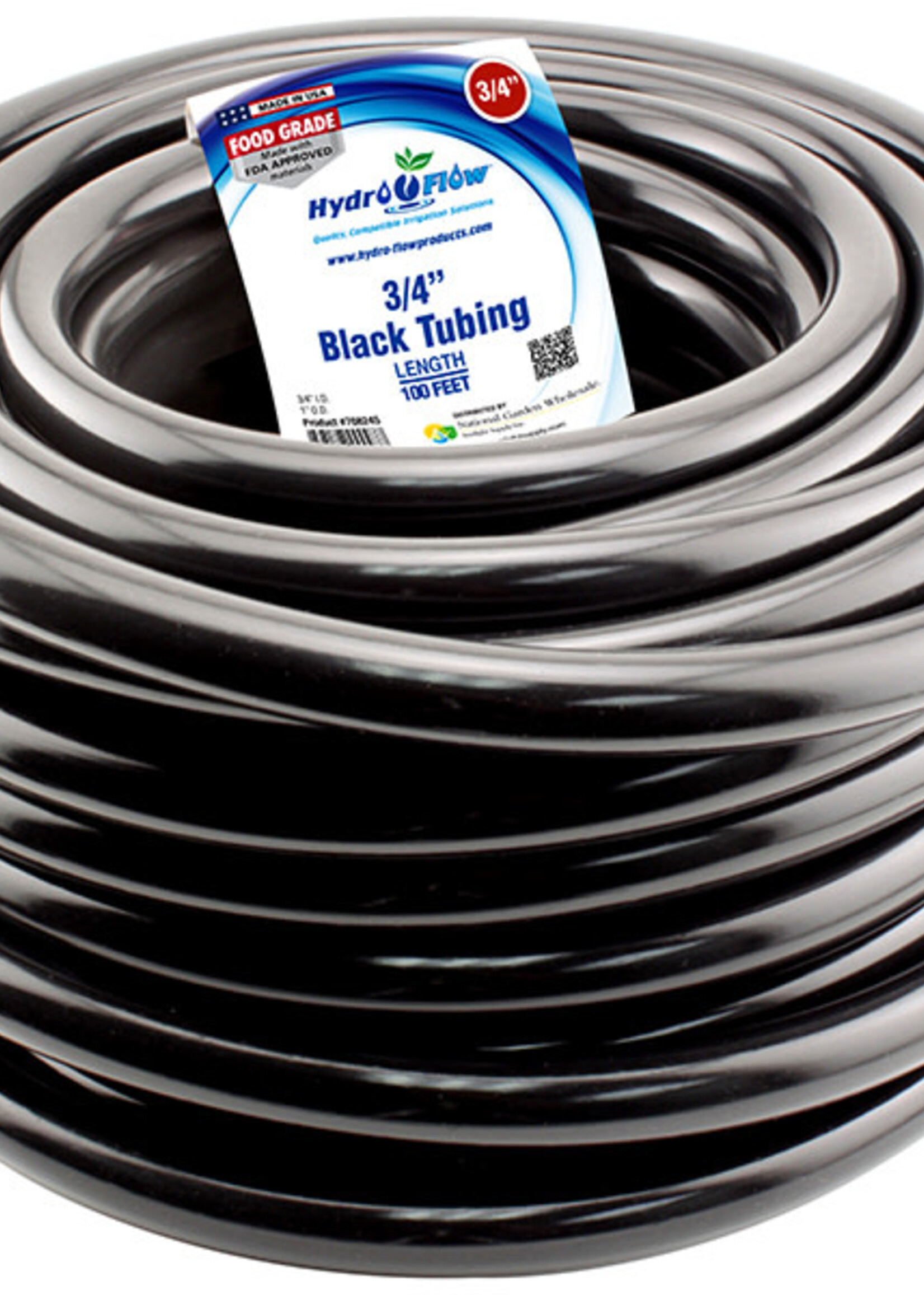 Hydro Flow Hydro Flow Vinyl Tubing Black 3/4 IN ID - 1 IN OD 100 FT ROLL hose