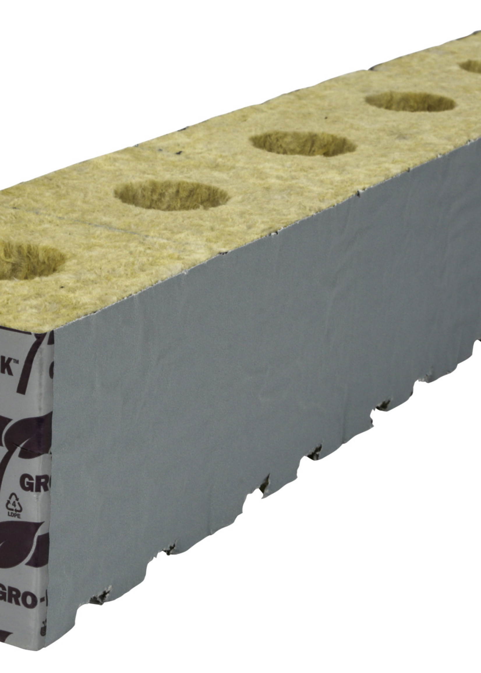Grodan Grodan PRO Delta 10 - 4 in x 4 in x 4in w/hole large Unwrapped (24/Cs)