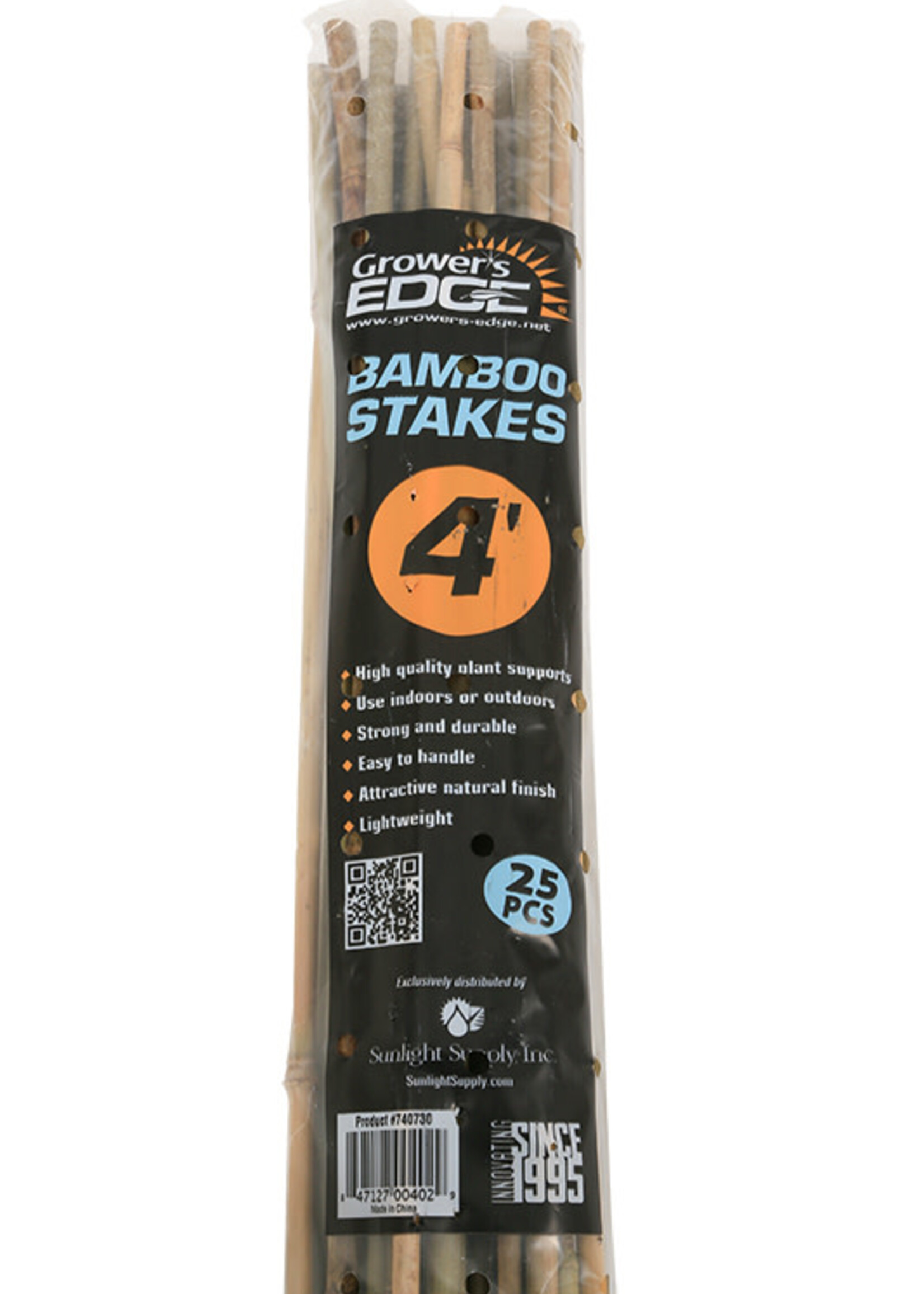 Growers Edge Grower's Edge Natural Bamboo 4 ft - 25/Bag