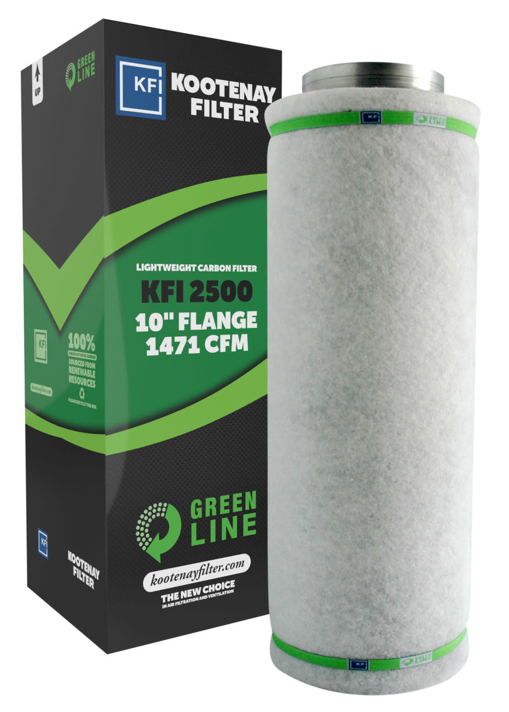 KFI KFI Green Line Carbon Filter 10" Flange 1471 CFM