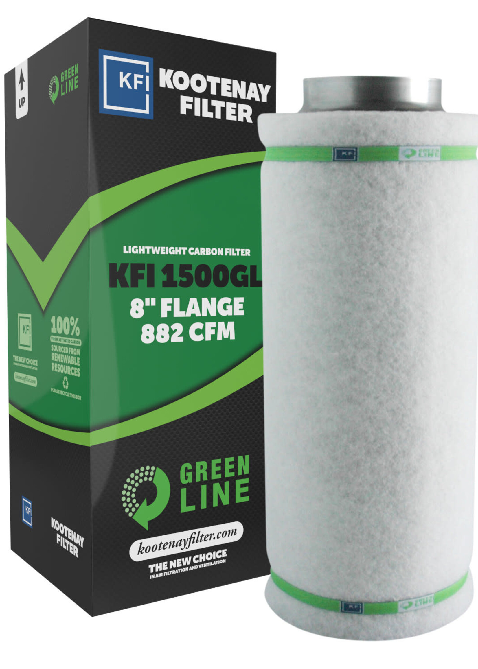 KFI KFI Green Line Carbon Filter 8" Flange 882 CFM
