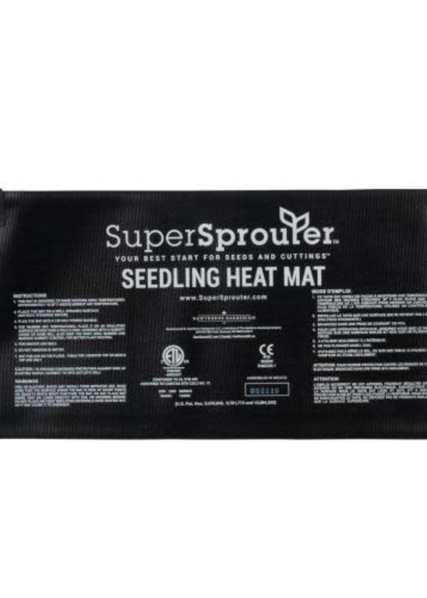 Super Sprouter Seedling Heat Mat 10 in x 21 in (10/Cs)