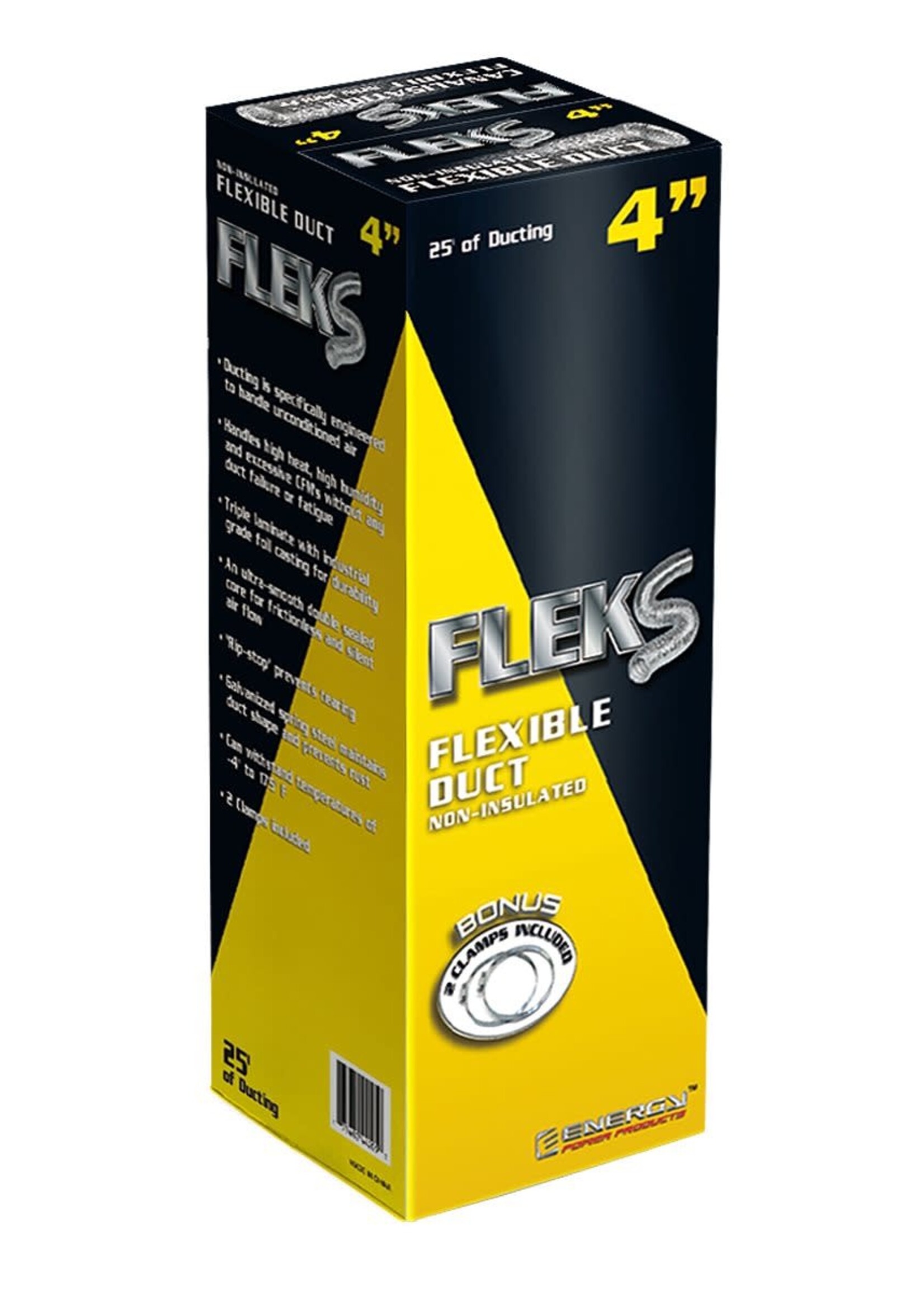 Fleks Ducting Aluminum 4” W/2 Clamps