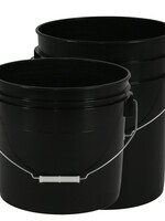 Gro Pro Black Plastic Bucket 5 Gallon