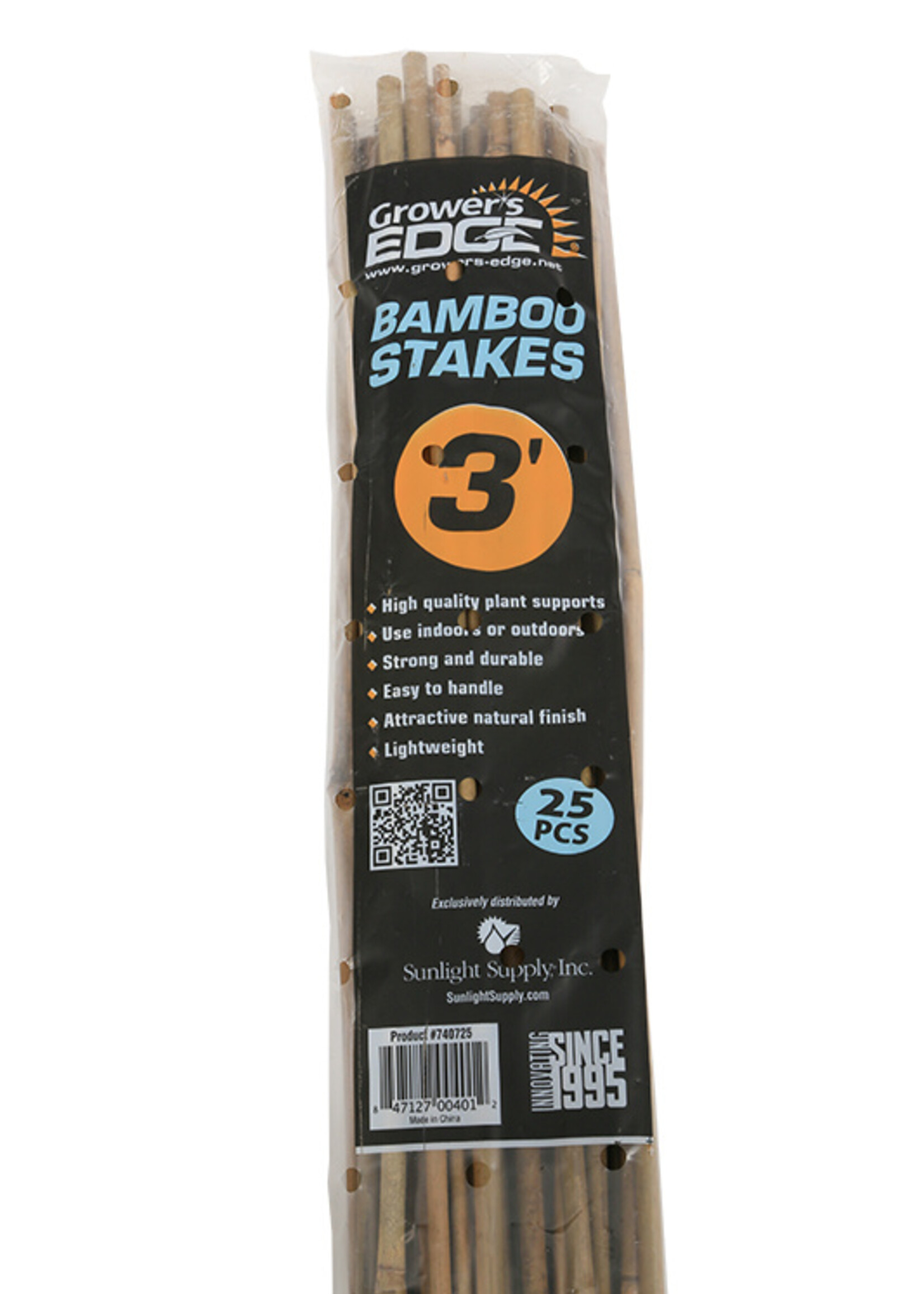 Growers Edge Grower's Edge Natural Bamboo 4 ft - 25/Bag