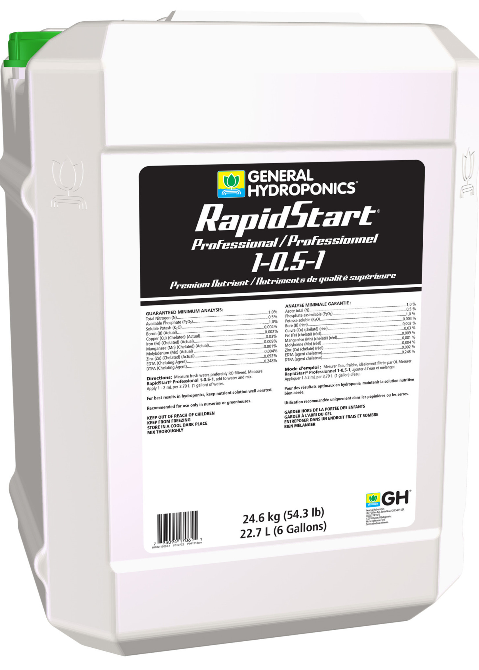 General Hydroponics GH Rapid Start Pro 6 Gallon