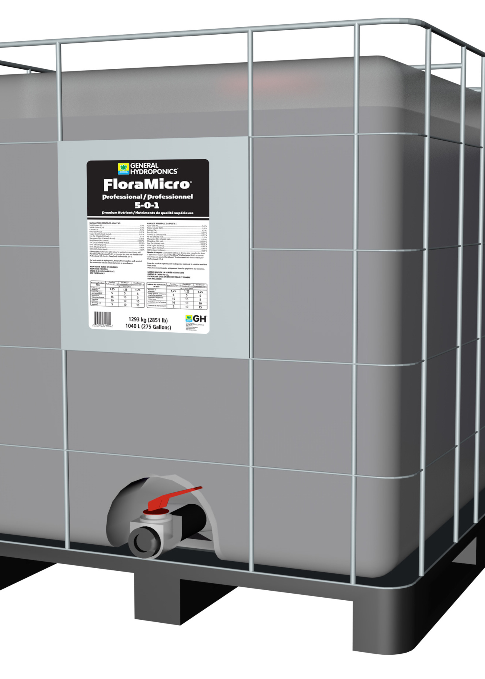 General Hydroponics GH FloraMicro Pro 275 Gallon