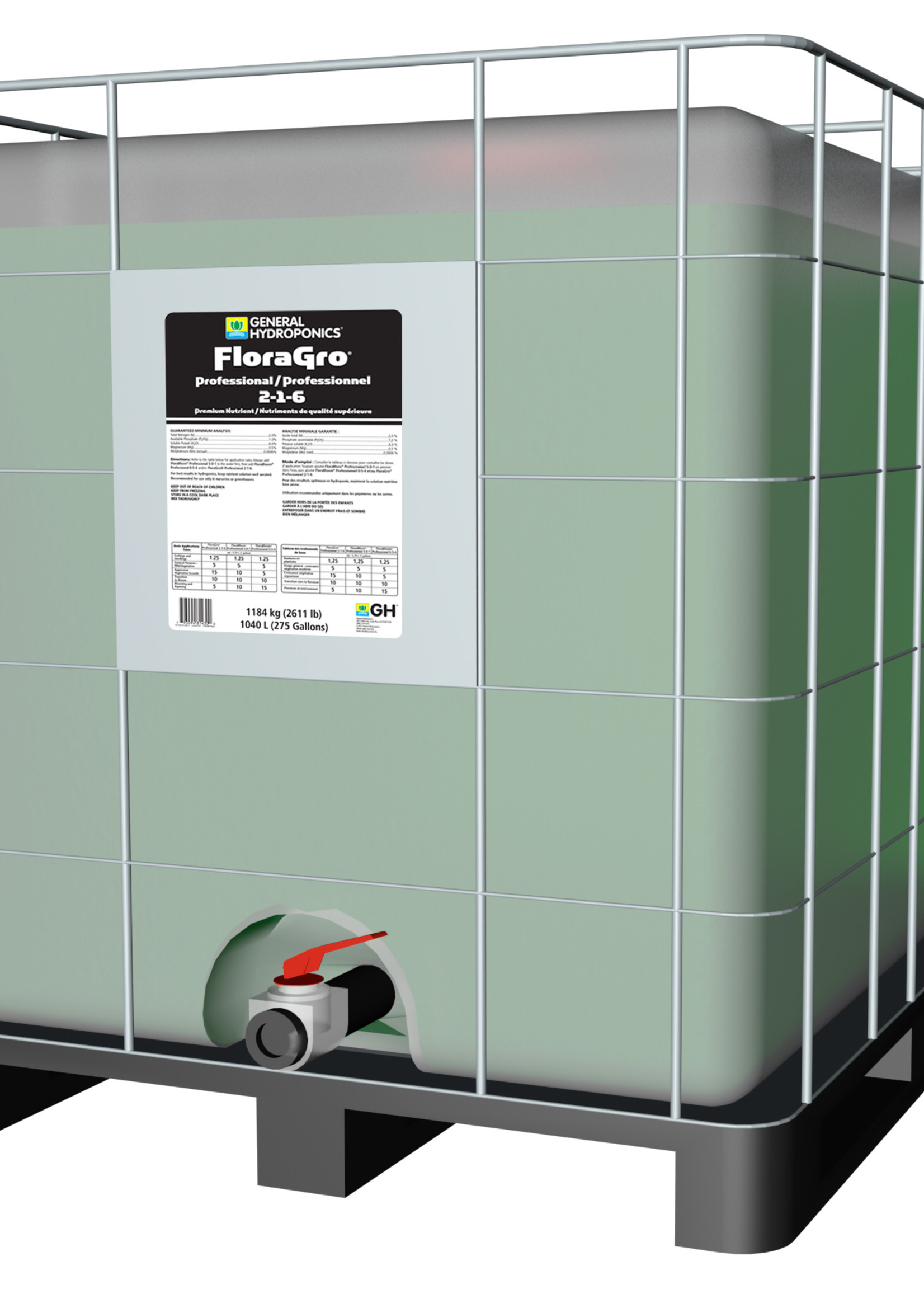 General Hydroponics GH FloraGro Pro 275 Gallon