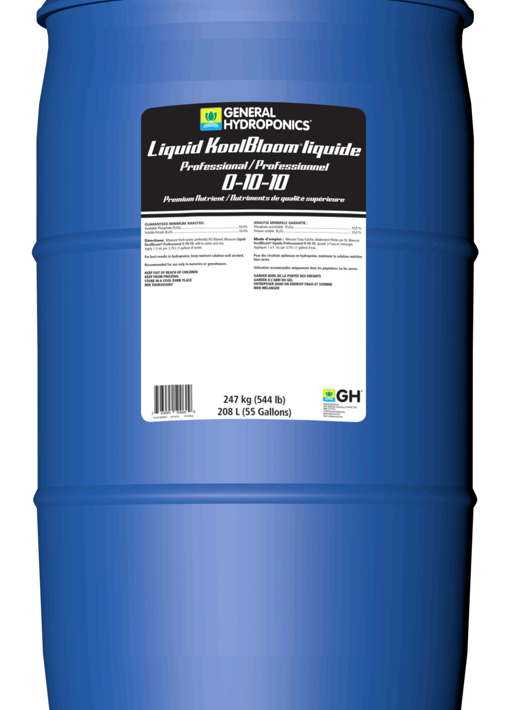 General Hydroponics GH Liquid KoolBloom Pro 275 Gallon