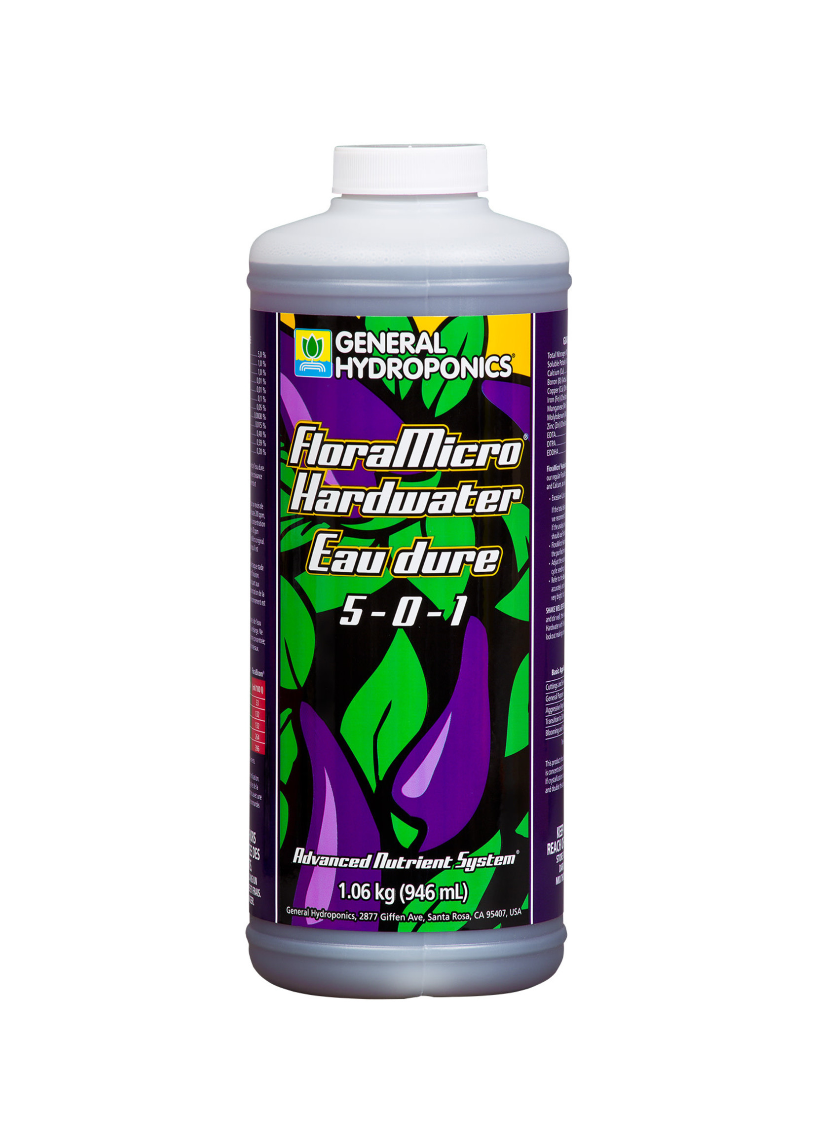 General Hydroponics GH Hardwater Flora Micro Quart (12/Cs)