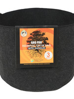 Gro Pro Essential Round Fabric Pot w/ Handles 3 Gallon - Black (72/Cs)