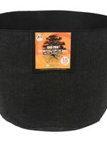 Gro Pro Essential Round Fabric Pot w/ Handles 15 Gallon - Black (48/Cs)