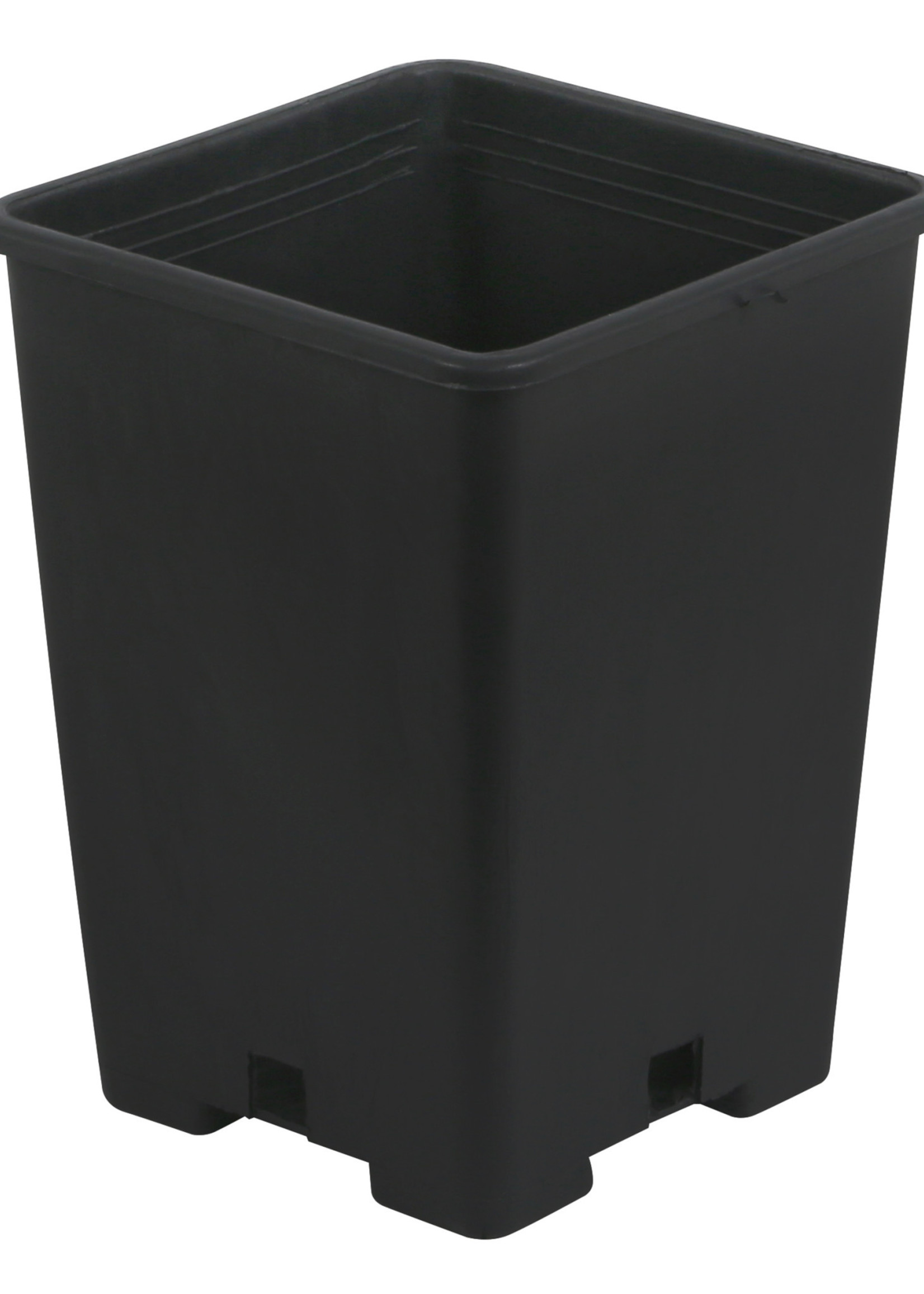 Gro Pro Black Plastic Square Pot 5 x 5 x 5.25 in (8400/Plt)