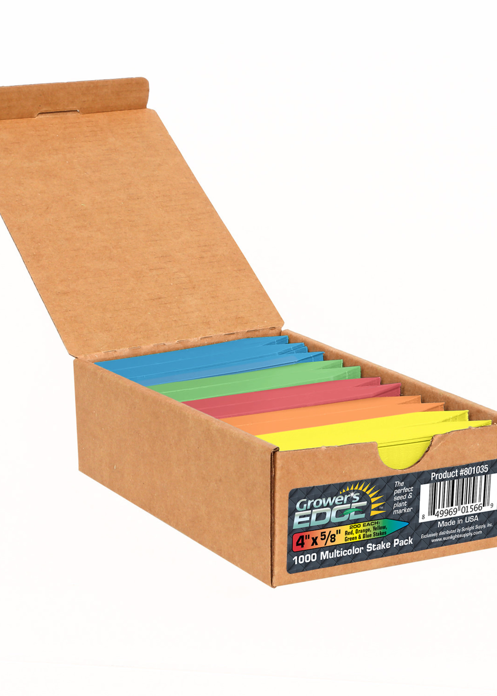 Growers Edge Grower's Edge Plant Stake Labels Multi-Color Pack - 1000/Box
