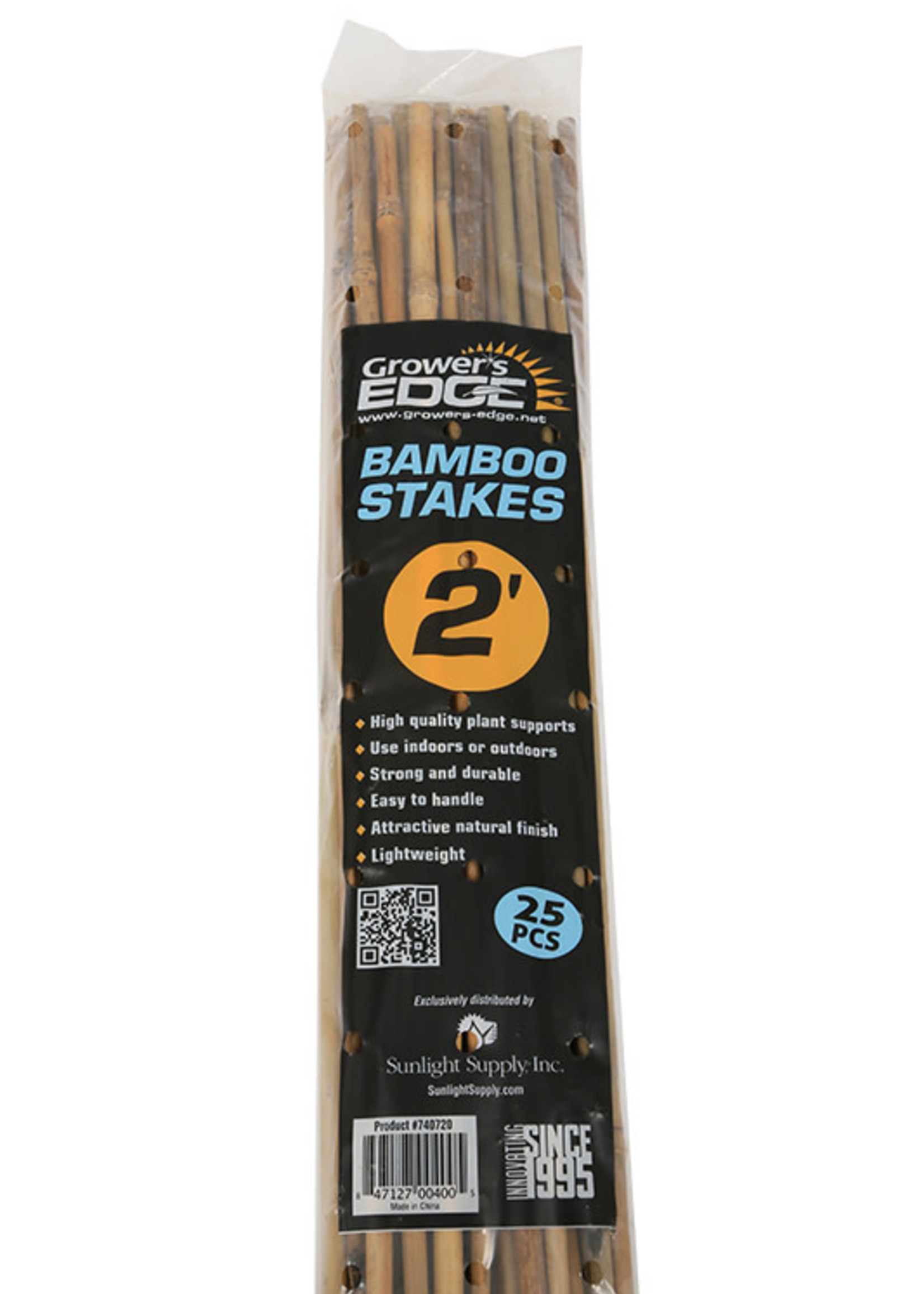 Growers Edge Grower's Edge Natural Bamboo 2 ft - 25/Bag (20 Bags/Bundle)