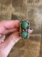 Vintage Sterling Silver Ring with 2 Turquoise Stones 5