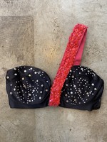 No Label Black Bedazzled Show Girl Bra M As Is