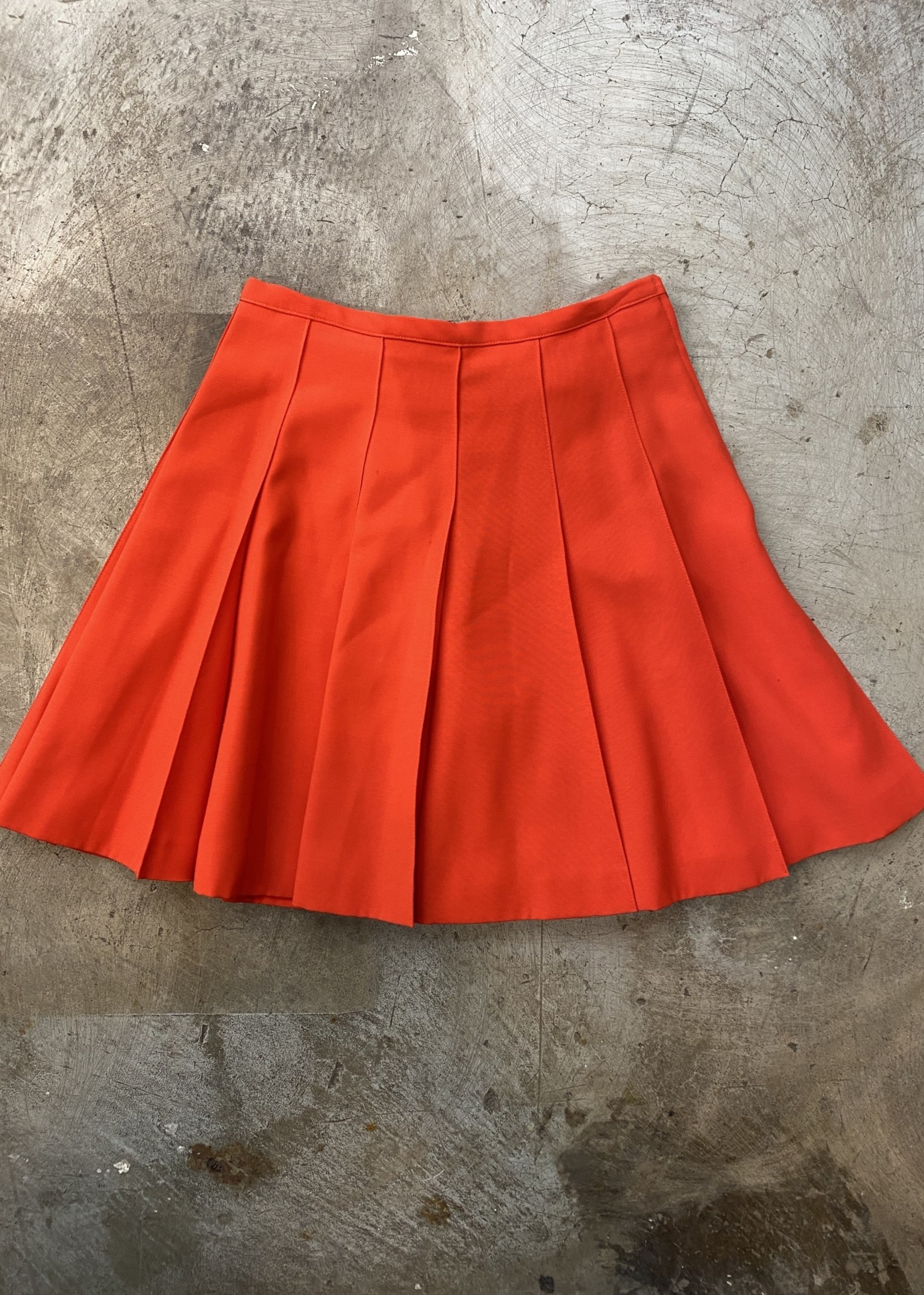 State of Claude Montana Vintage Red Pleated Skirt 26"/XS