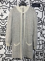 Belldini Vintage White Knit Coverup Sweater L