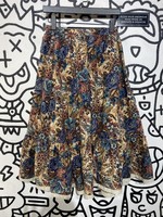 H Bar C Floral Print Lace Accent Skirt 26"/XS