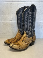 Cowtown Snakeskin Black Western Boots 9.5 Womens