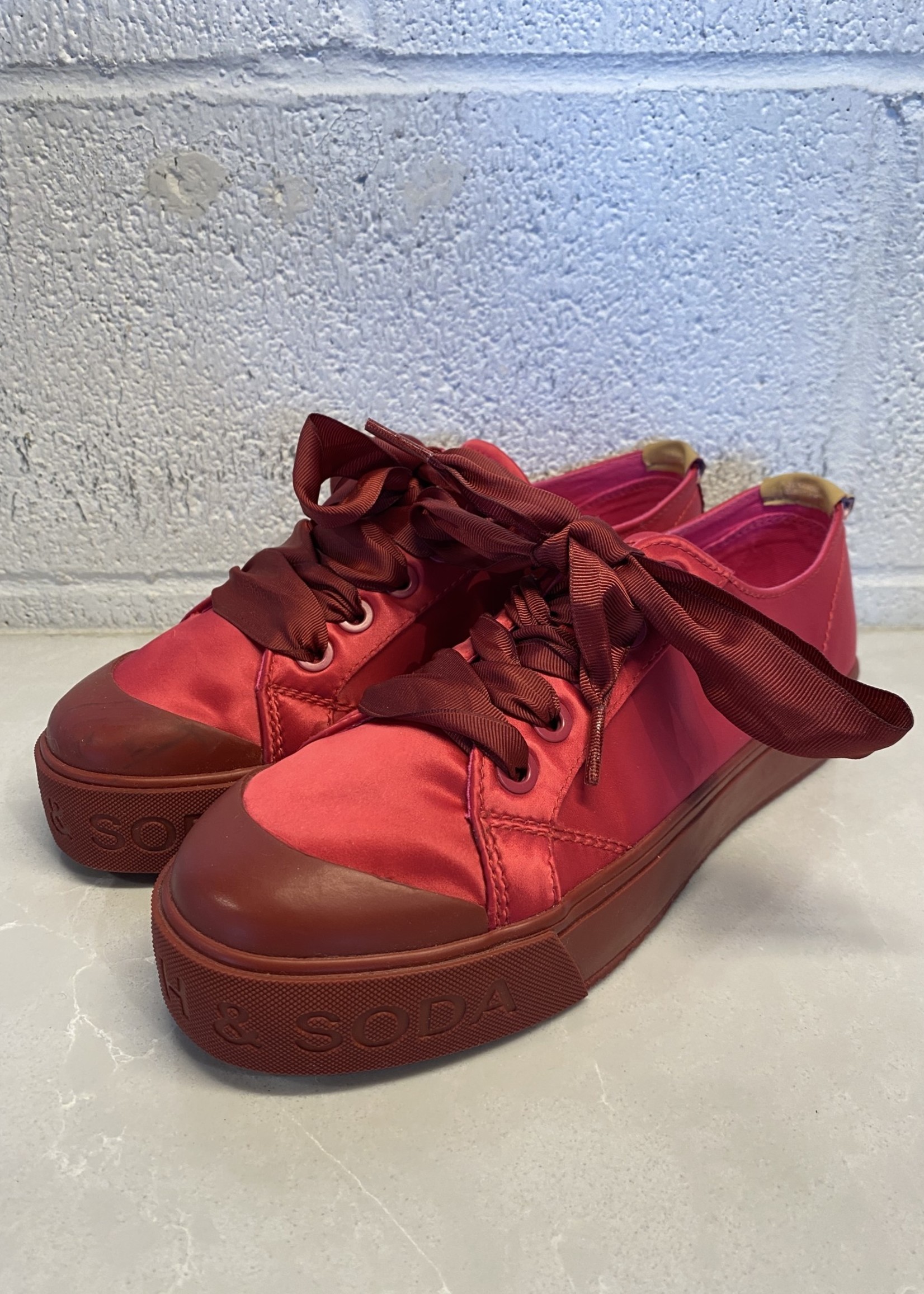 Scotch & Soda Hot Pink Silky Lace Sneakers 8.5