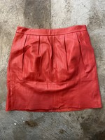 BCBG Red Leather Mini Skirt XS/27"