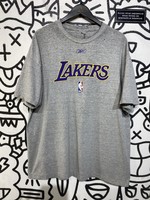 Reebok Lakers Gray Vintage Distressed Tee XL