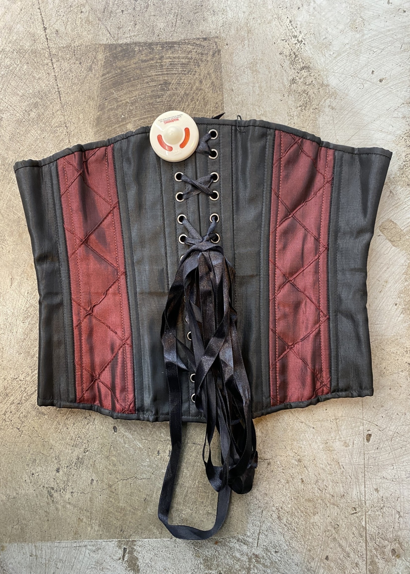 Hearts Delight Maroon Black Corset (Retail: $169) 28" - 34"