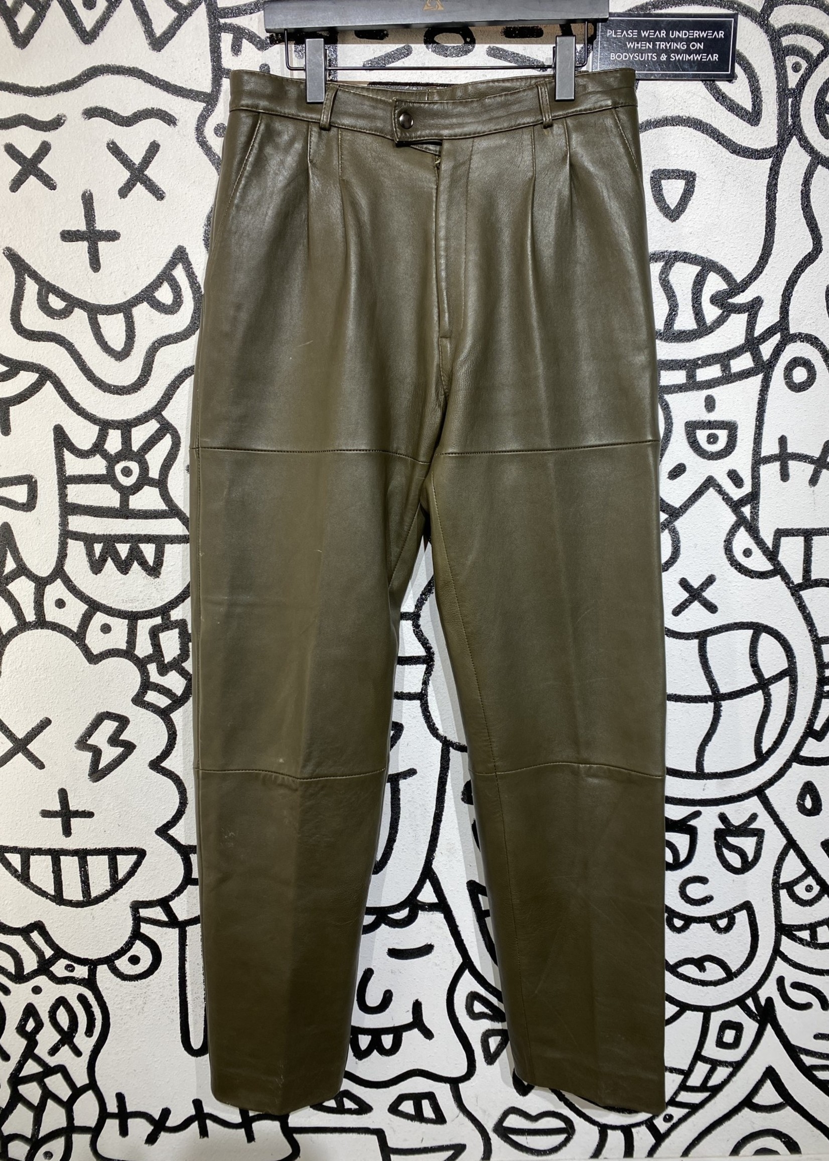 4 Openers Vintage Brown Leather Pants 34"