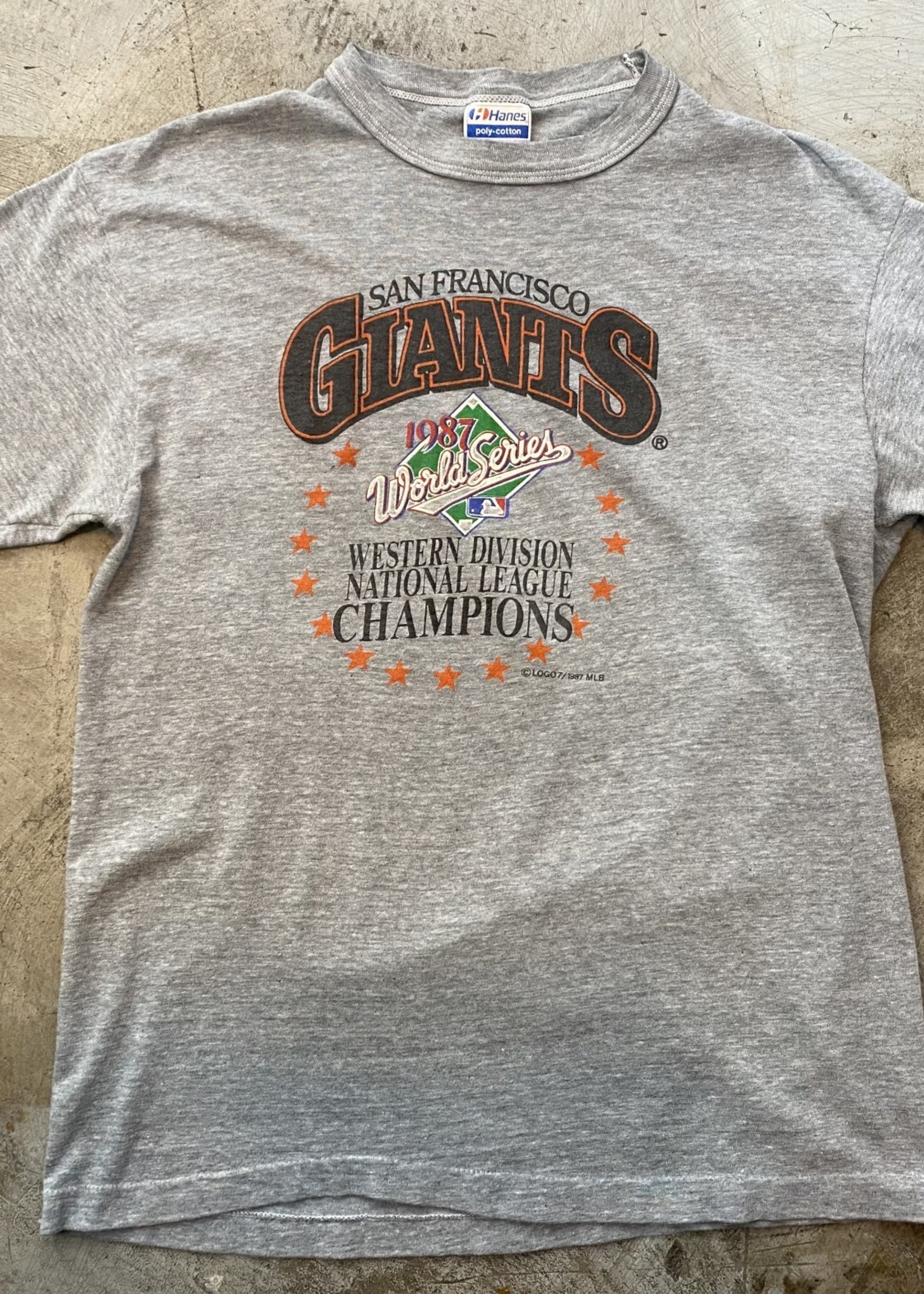 SF Giants '87 World Series Gray Tee L
