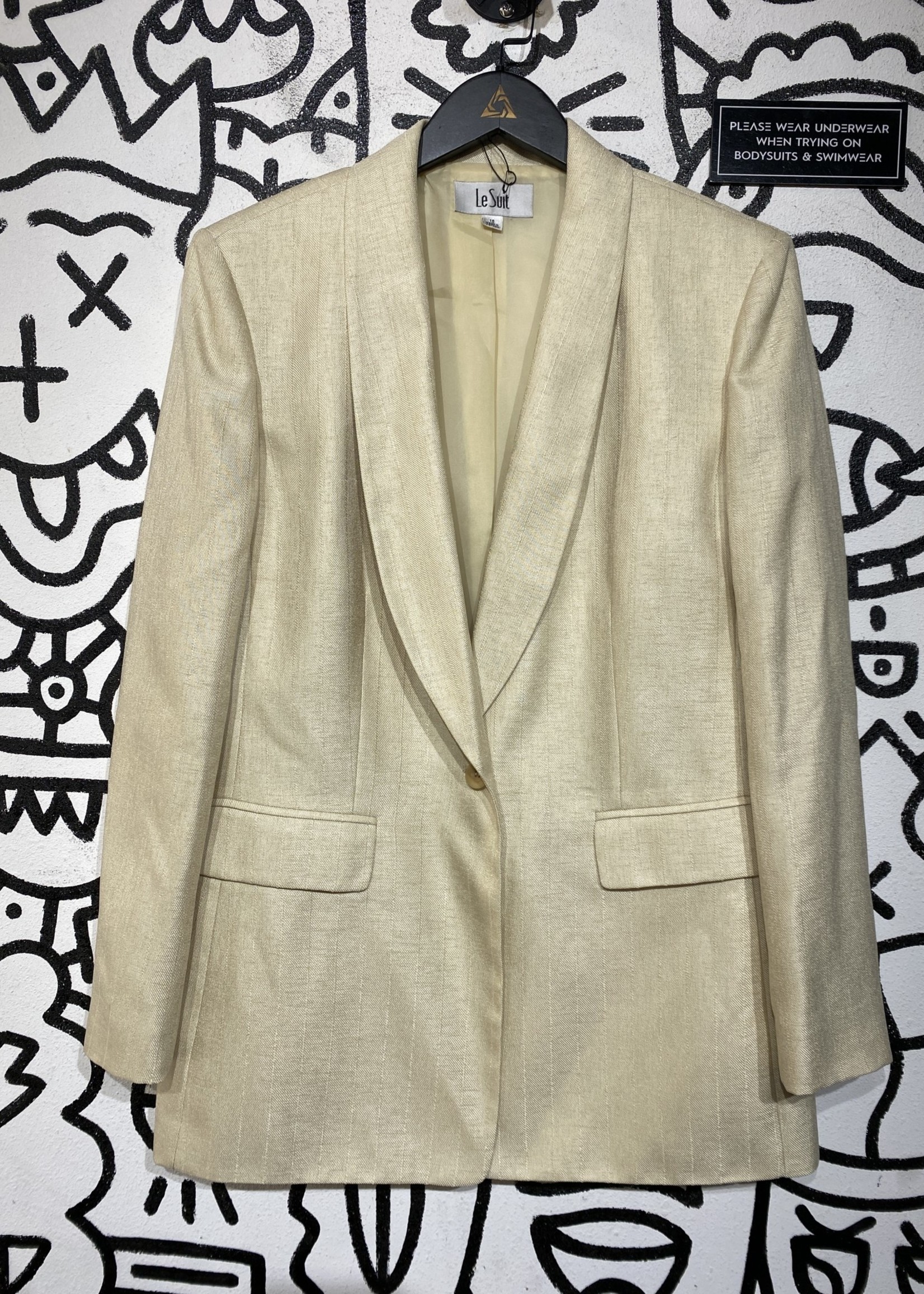 Le Suit Cream Vintage Blazer 16/XL