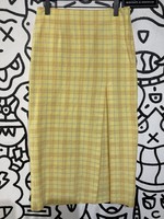 NWT Zara Yellow Plaid Skirt M