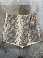 Zara Snakeprint Crossover Buckle Skirt S